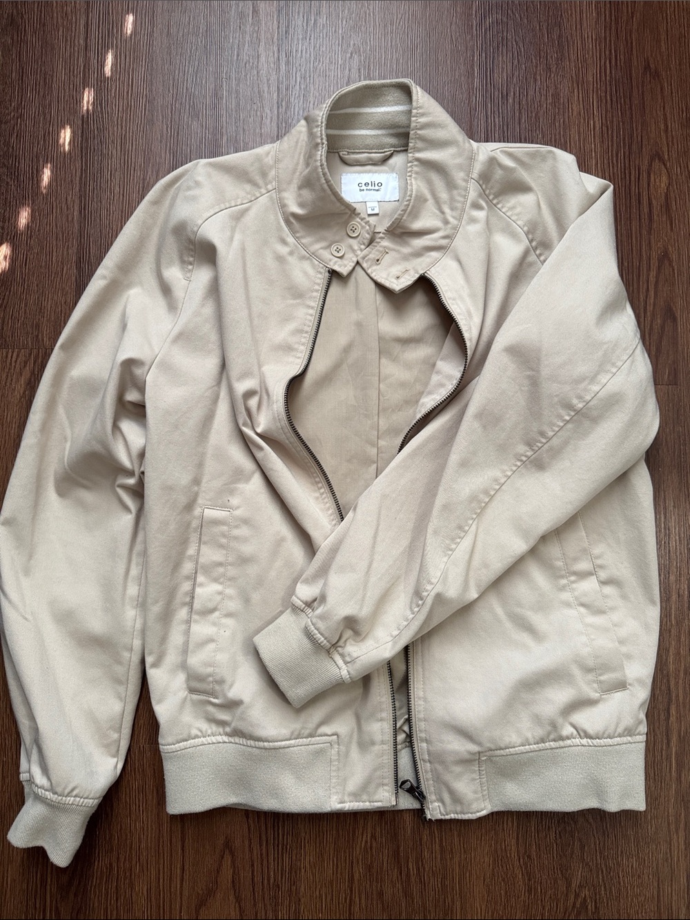 Celio Light Beige Men's Bomber Jacket
